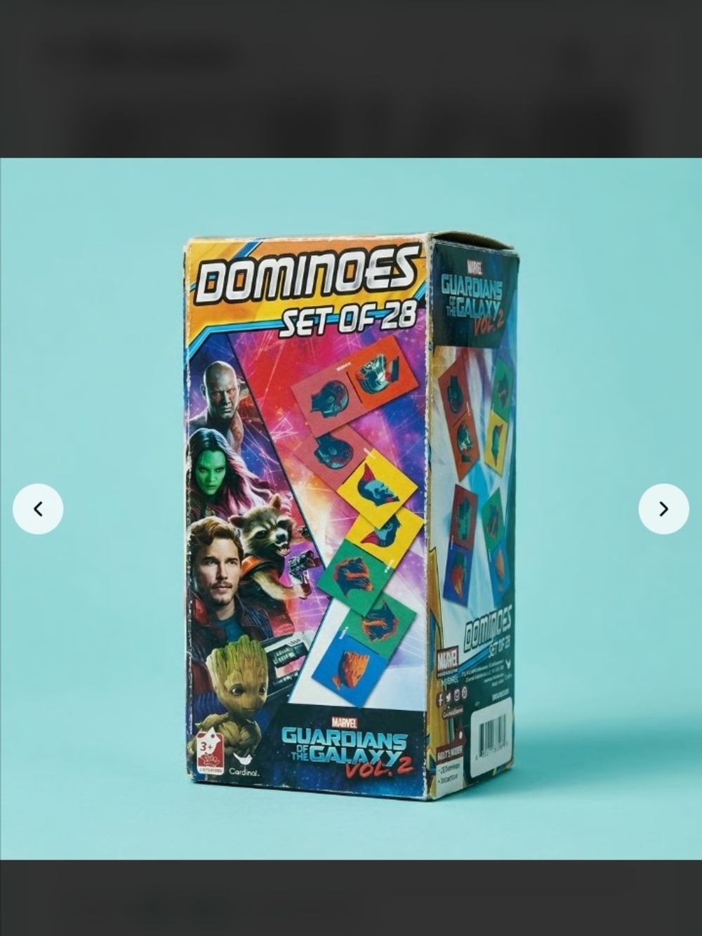 Marvel Guardians Of The Galaxy Kids Cardboard Dominos Set Of 28